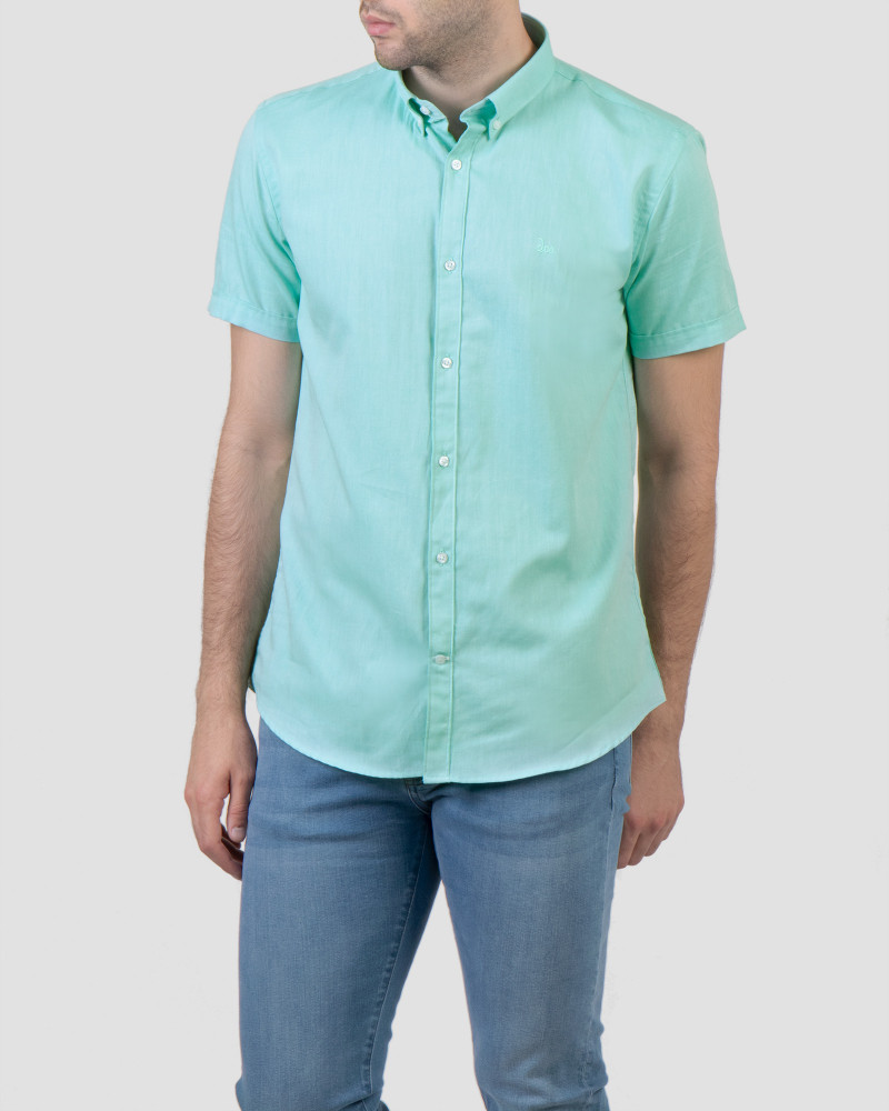 خرید اینترنتی پیراهن ساده سبز روشن 18222102