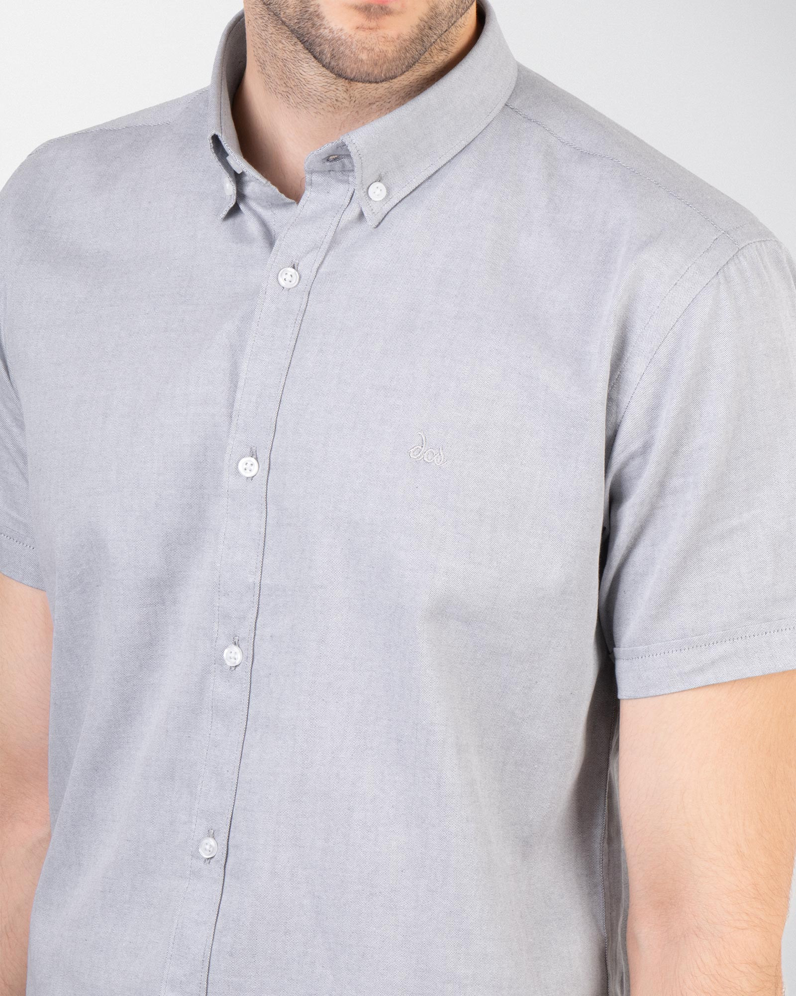 پیراهن مردانه ساده خاکستری روشن  شیک18222102