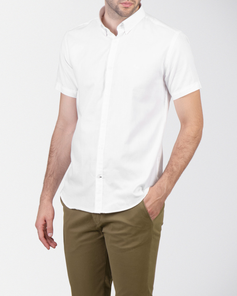 خرید اینترنتی پیراهن ساده سفید 18222102