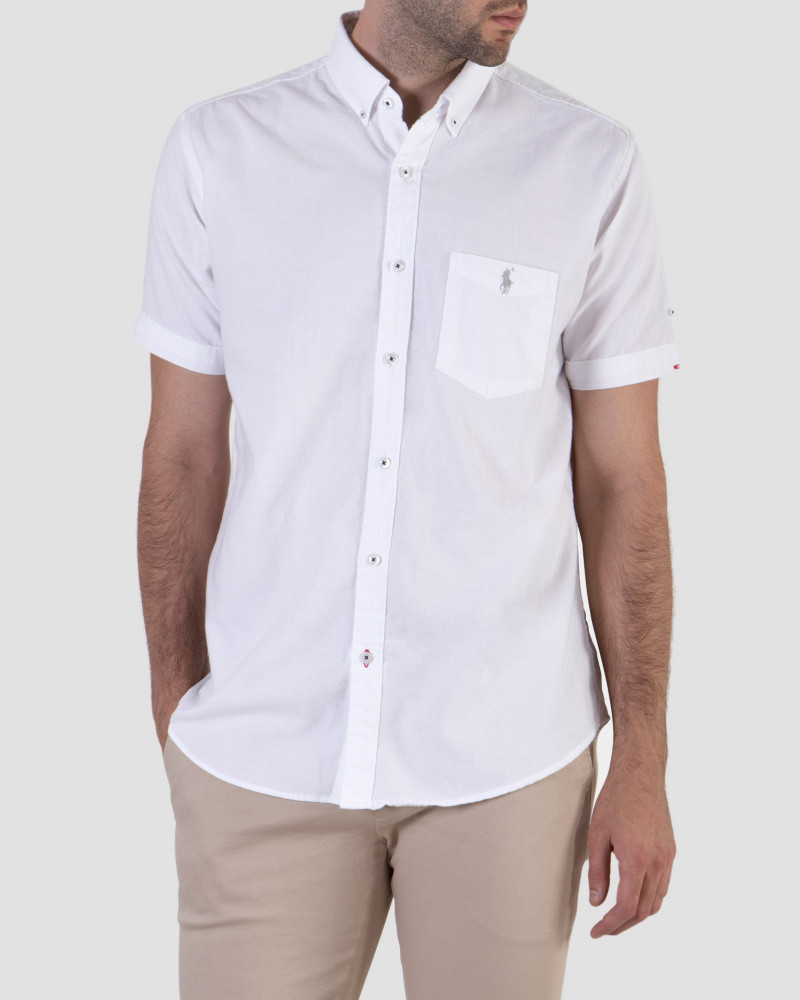 خرید اینترنتی پیراهن ساده سفید 18222101