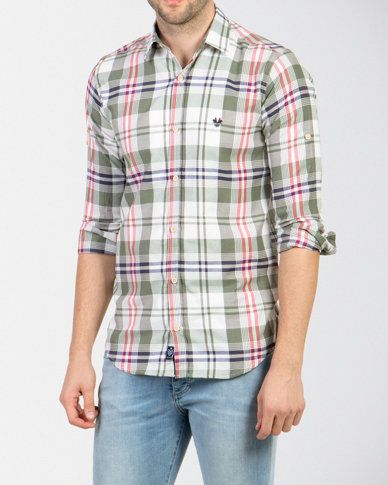 خرید اینترنتی پیراهن آستین بلند مردانه سبز  18220168