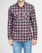 خرید اینترنتی پیراهن مردانه چهارخانه پاییزه زرشکی 18320171