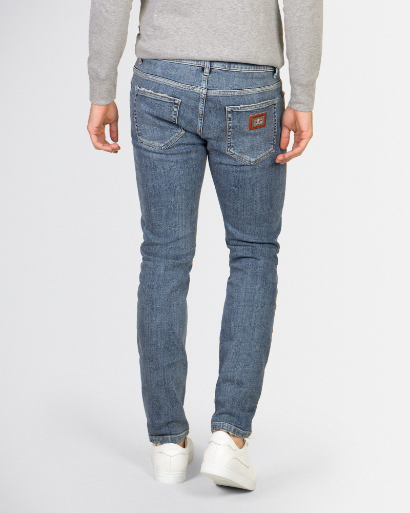 خرید شلوار جین مردانه سنگشور دار آبی 18324318