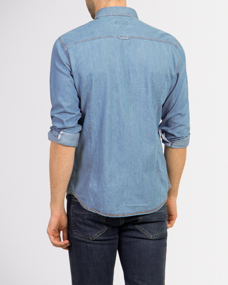 خرید پیراهن جین مردانه آبی روشن 18374100