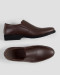 خرید کفش رسمی بدون بند چرم طبیعی مردانه قهوه ای تیره 18343134