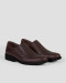خرید اینترنتی کفش رسمی بدون بند چرم طبیعی مردانه قهوه ای تیره 18343134