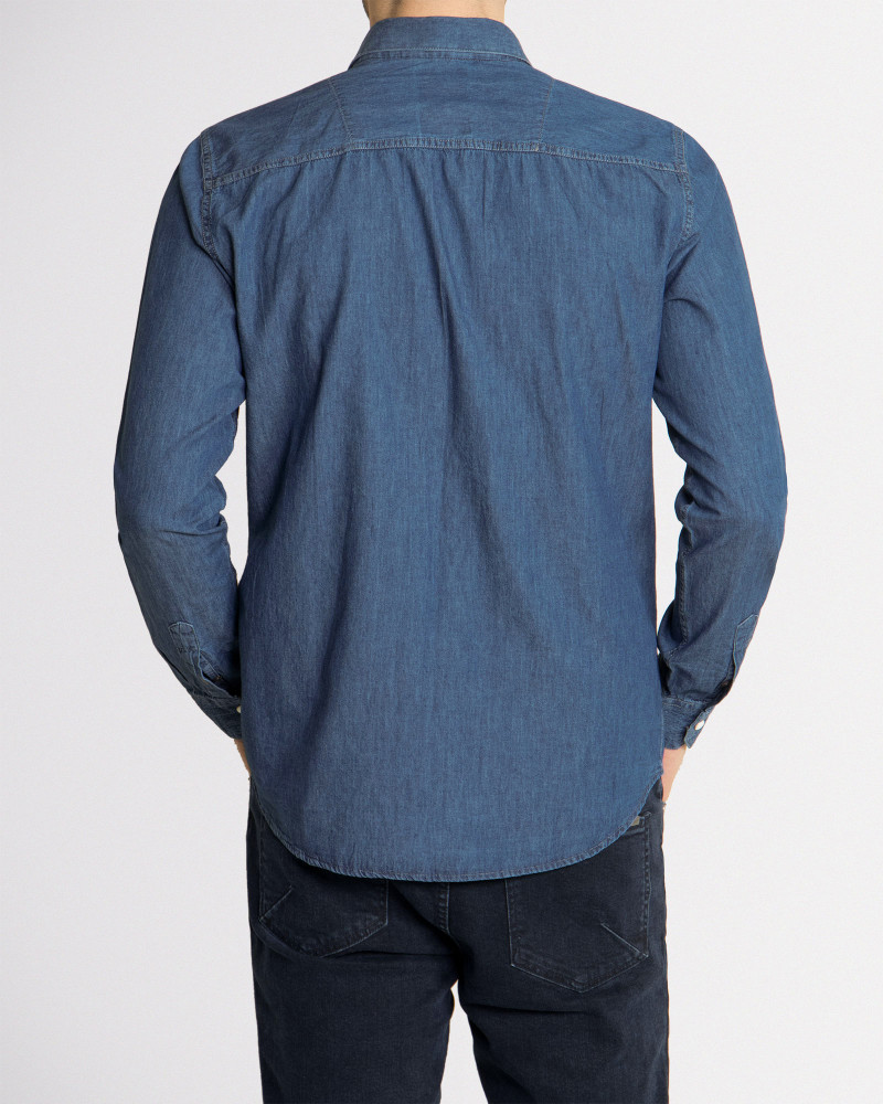 خرید پیراهن جین مردانه آبی 18474104