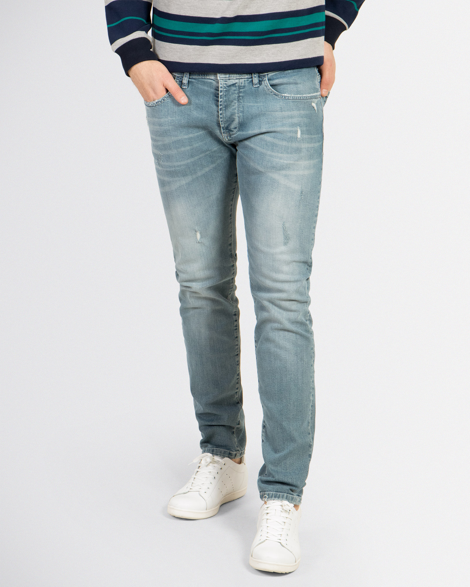 خرید اینترنتی شلوار جین زاپدار مردانه آبی روشن 18424335