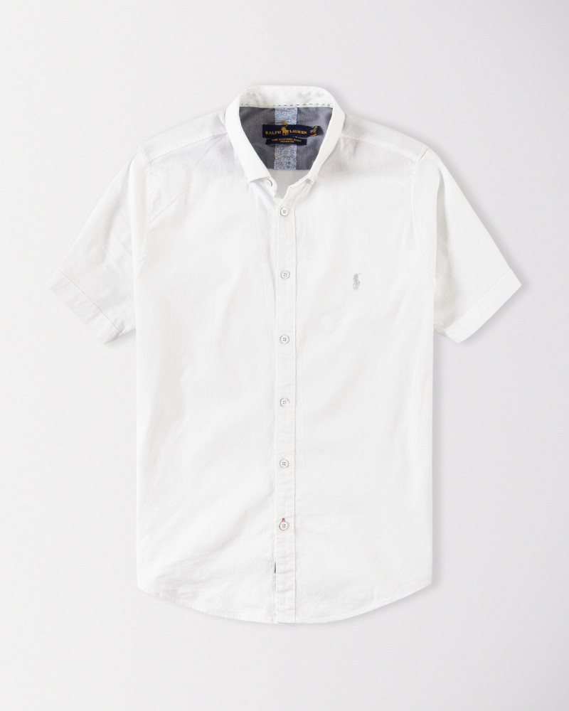پیراهن آستین کوتاه مردانه سفید 18422108