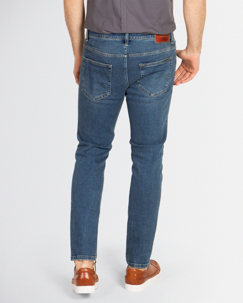 خرید شلوار جین زاپ دار مردانه آبی 18424354
