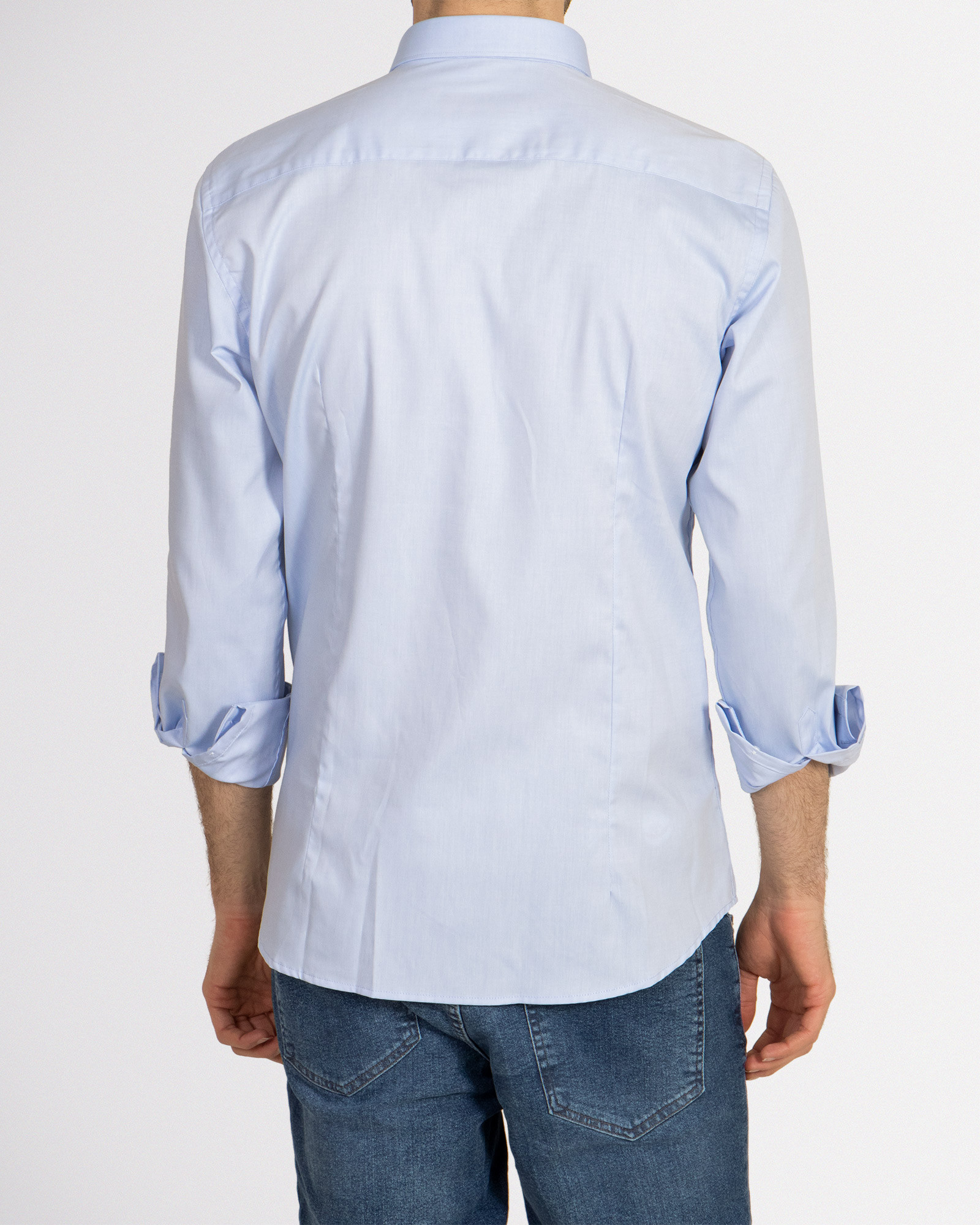 خرید پیراهن مردانه آستین بلند آبی روشن 18421171