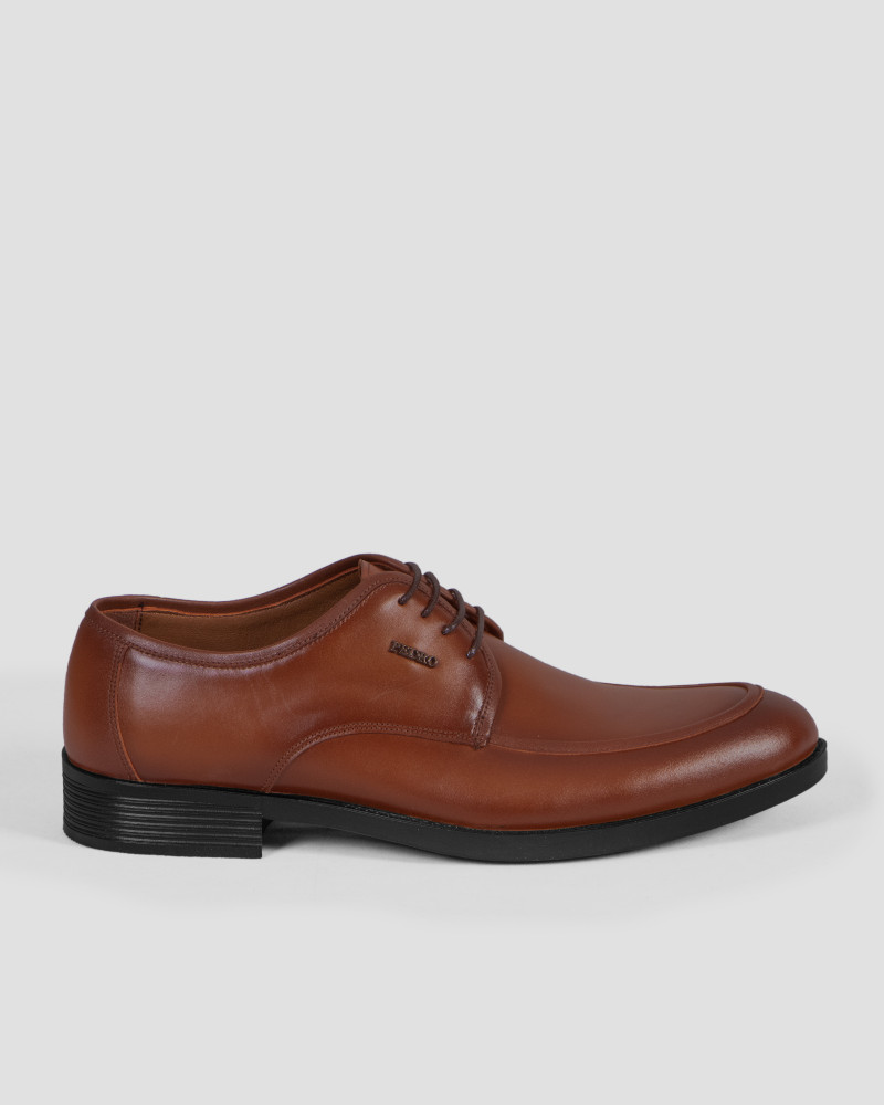 کفش رسمی مردانه چرم طبیعی عسلی 18443137