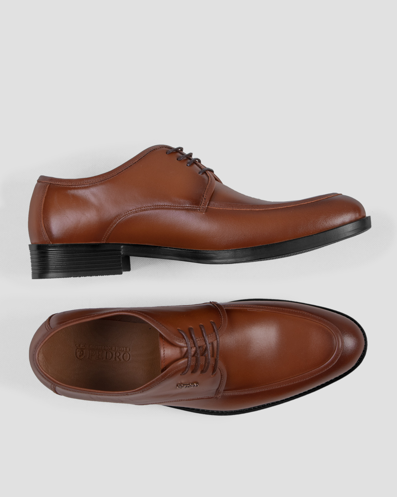 خرید کفش رسمی مردانه چرم طبیعی عسلی 18443137