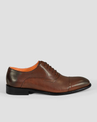 کفش رسمی مردانه چرم طبیعی قهوه ای 18443140