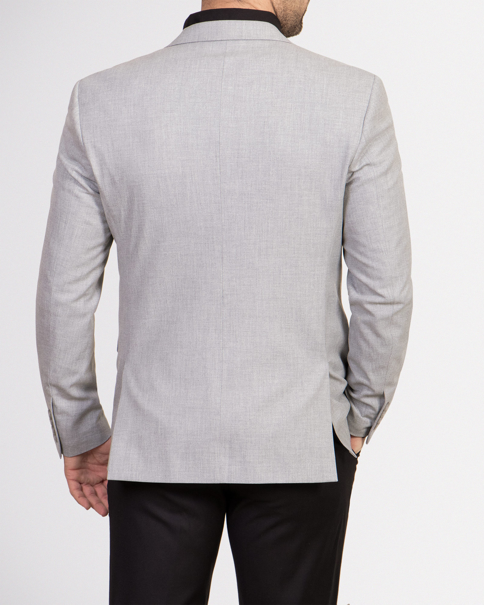 خرید کت تک مردانه رسمی تک دکمه خاکستری 18446162