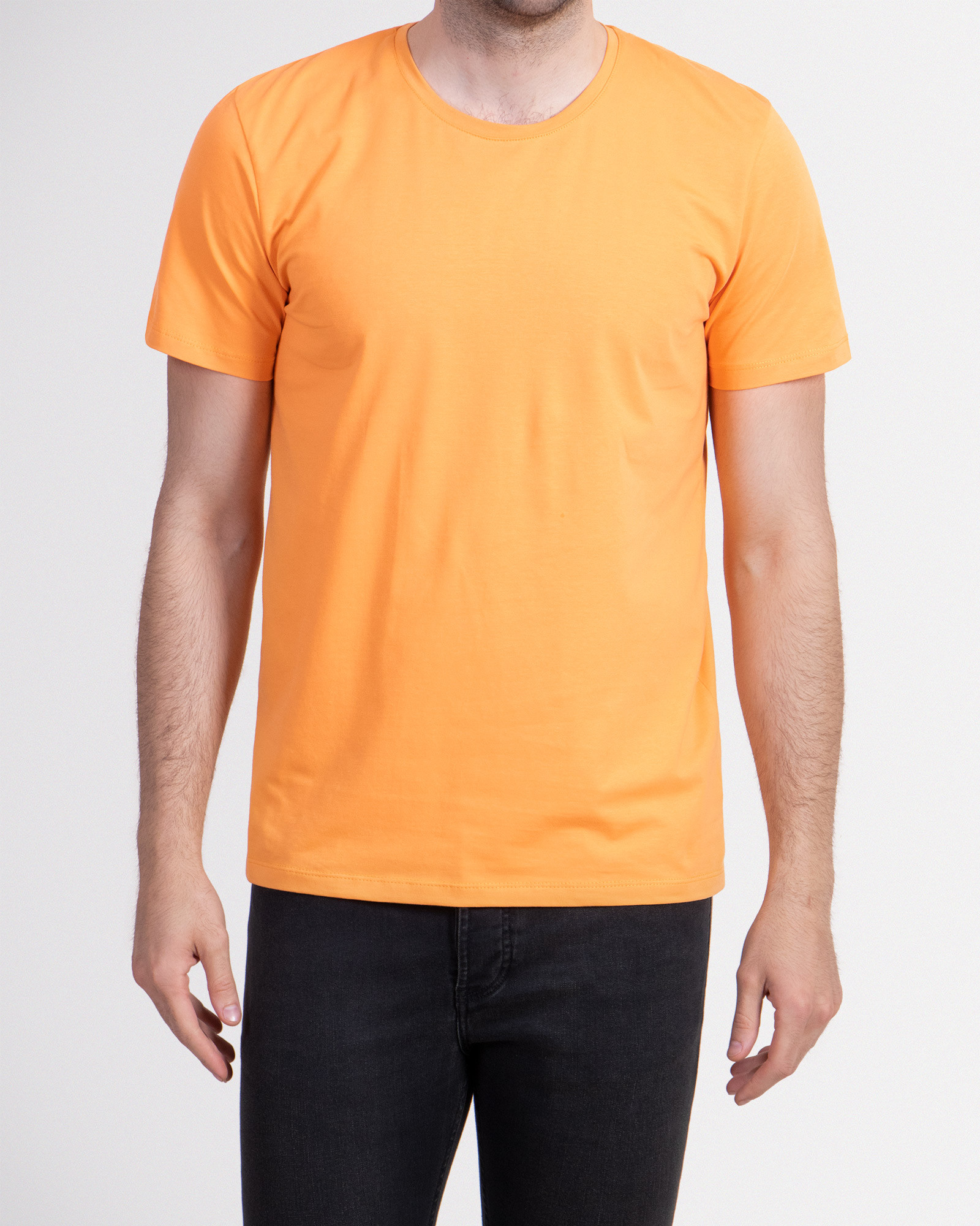 خرید اینترنتی تیشرت مردانه ساده نارنجی 19129181