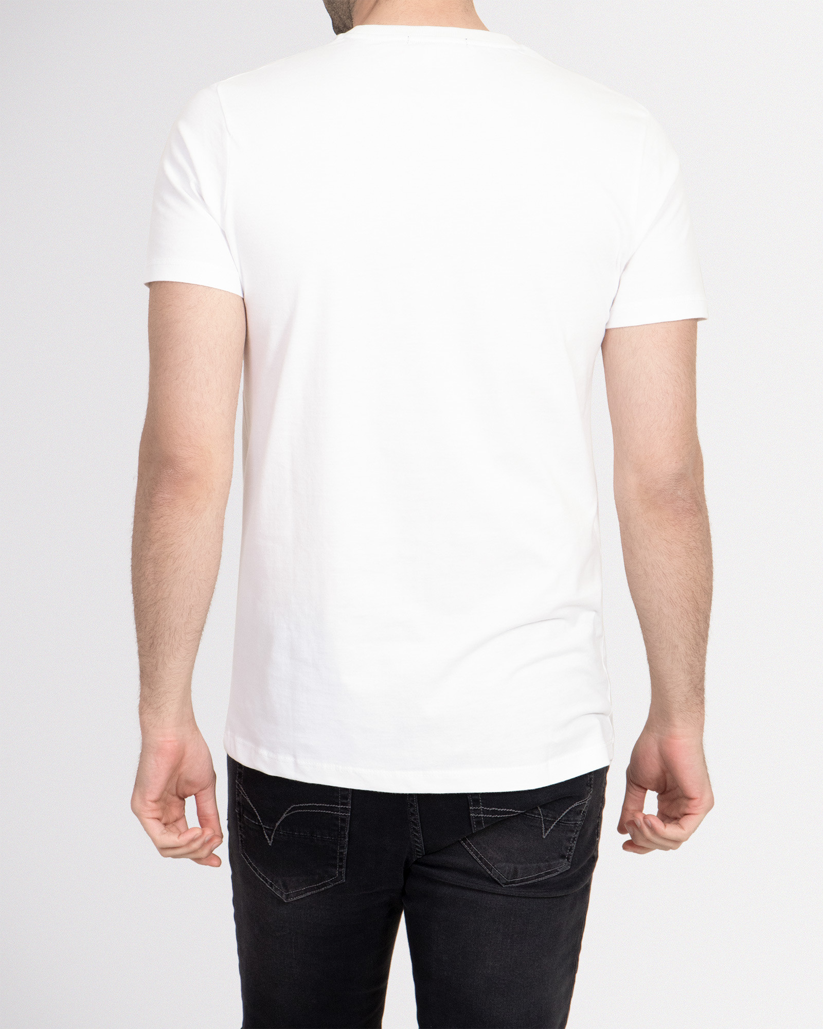 خرید تیشرت مردانه طرحدار سفید 19129189