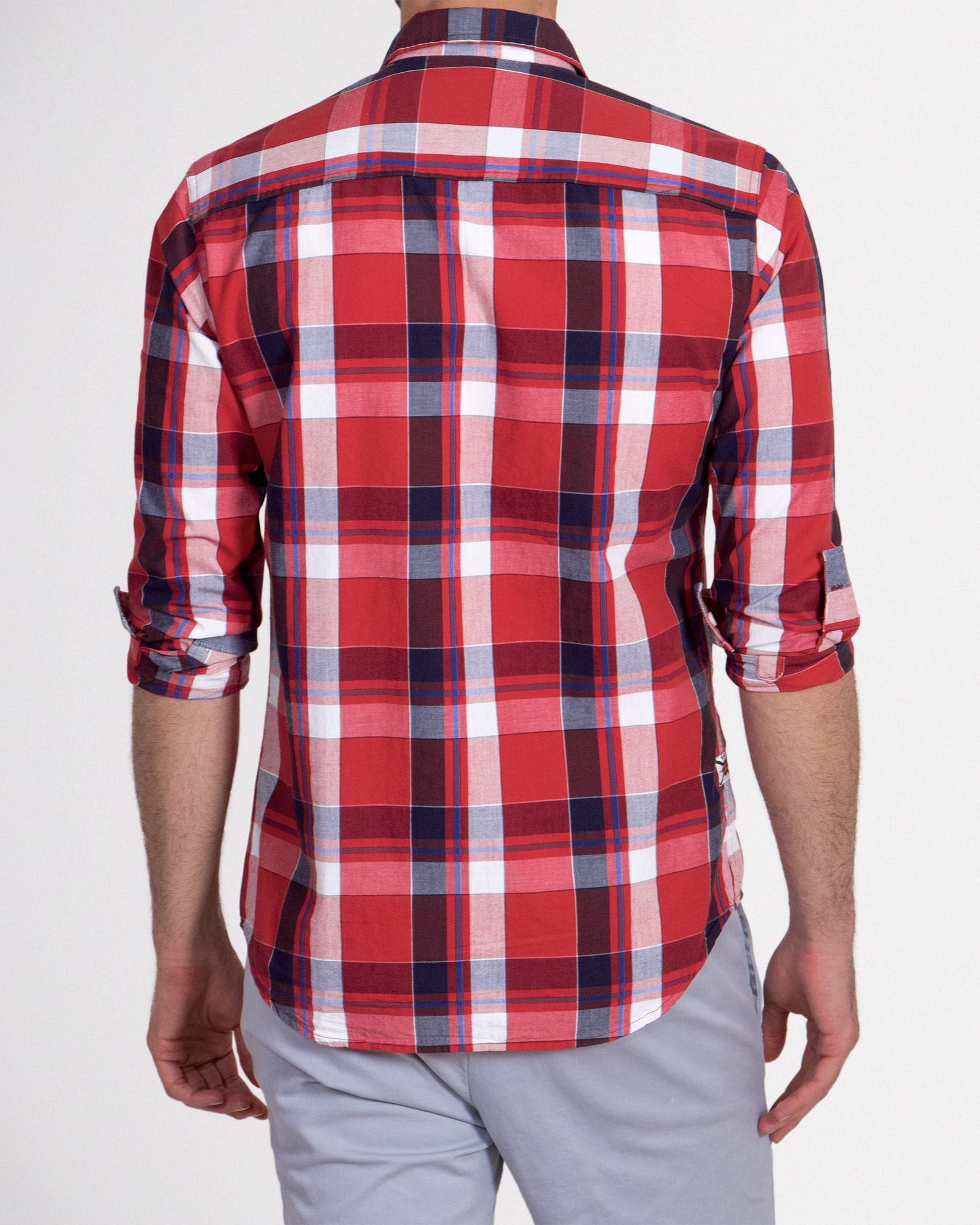 خرید پیراهن آستین بلند روزمره مردانه قرمز 19120377