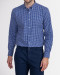 خرید اینترنتی پیراهن آستین بلند مردانه چهارخانه سرمه ای 19120398