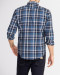 خرید اینترنتی پیراهن مردانه آستین بلند چهارخانه سرمه ای 19220405