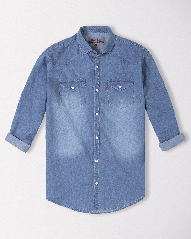 پیراهن جین  آبی مردانه 19274114