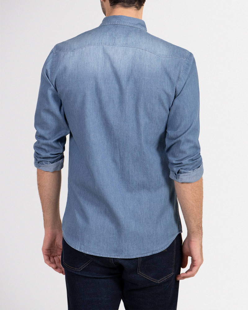 خرید اینترنتی پیراهن جین  آبی مردانه 19274114