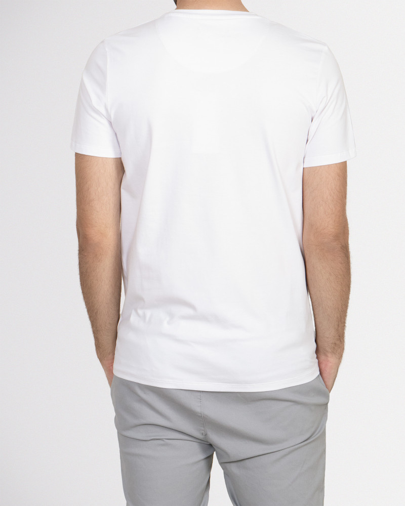 خرید تیشرت مردانه چاپ دار سفید 19229308