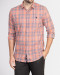 خرید اینترنتی پیراهن مردانه آستین بلند چهارخانه نارنجی 19220429