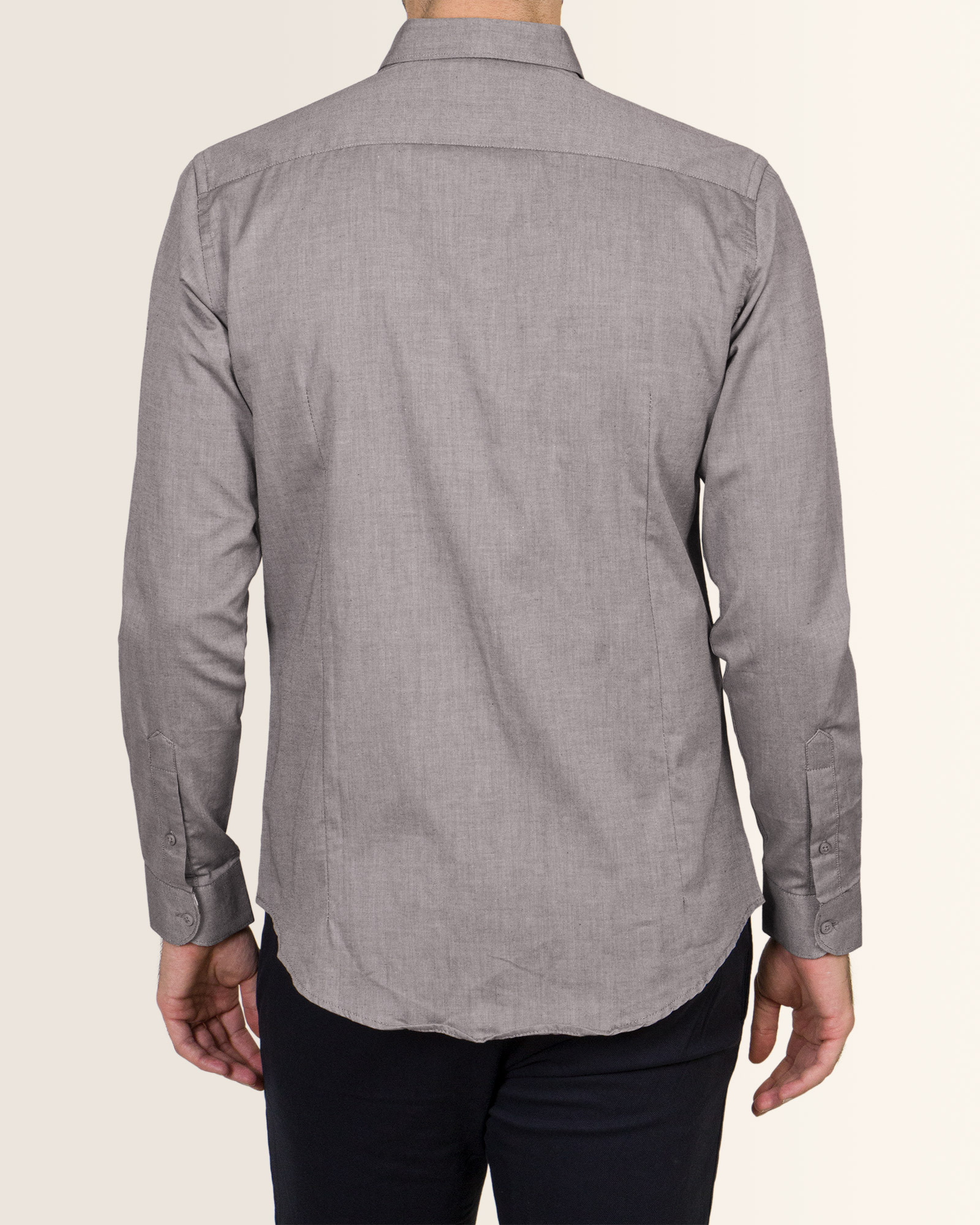 خرید پیراهن آستین بلند مردانه خاکستری 19221175