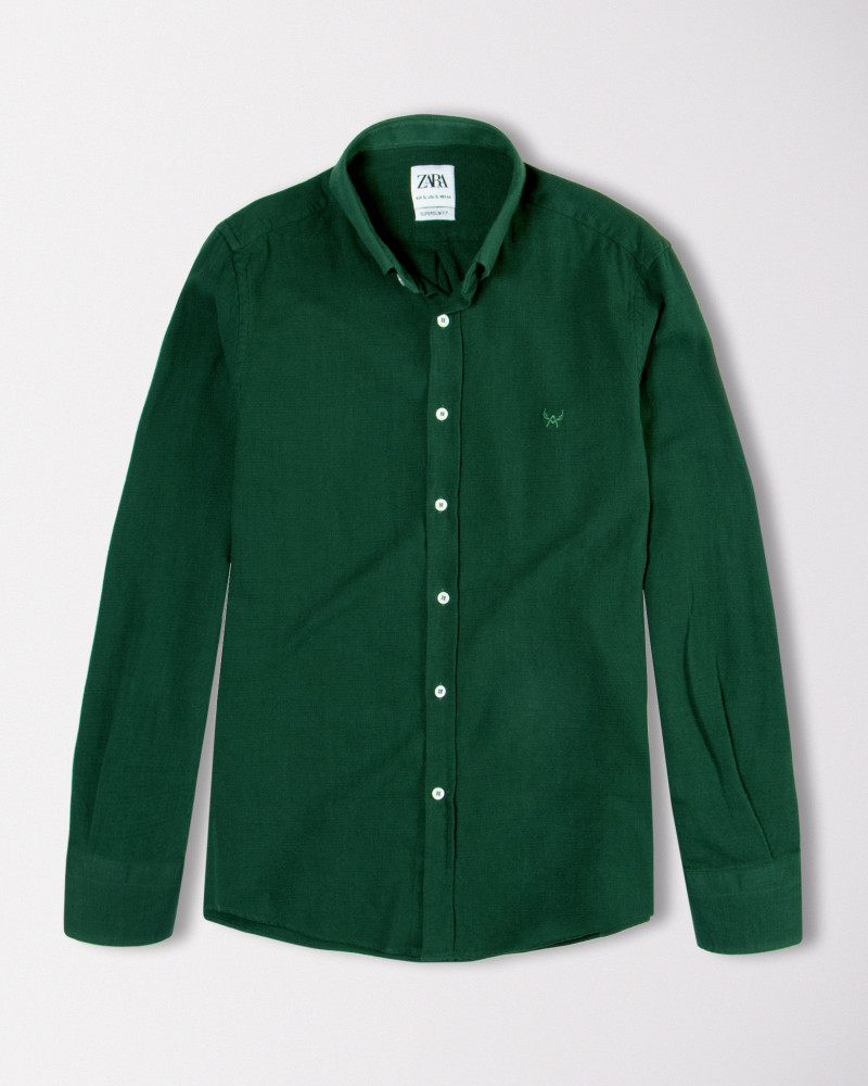 پیراهن مردانه آستین بلند سبز 19352135