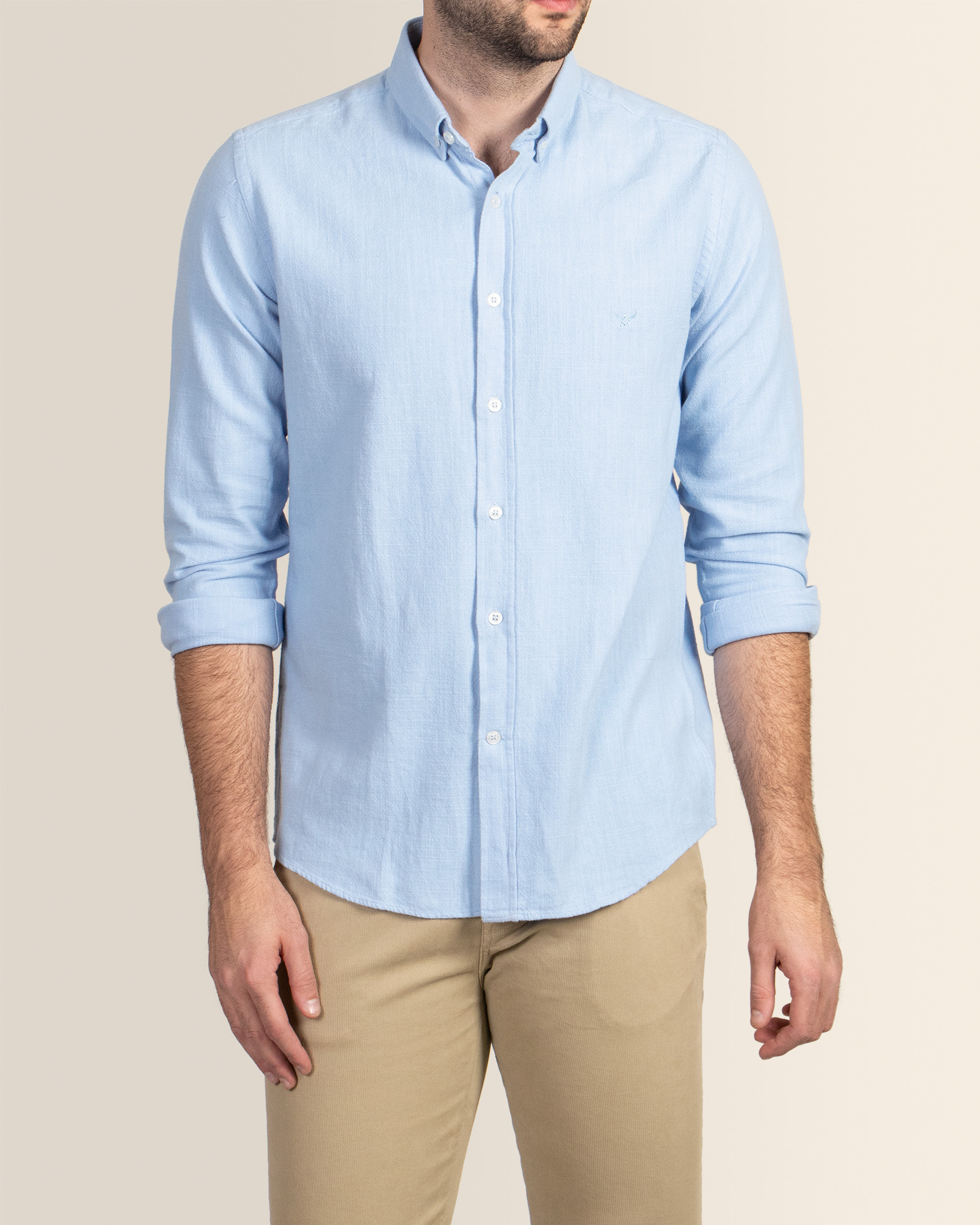 خرید اینترنتی پیراهن مردانه آستین بلند آبی 19352135