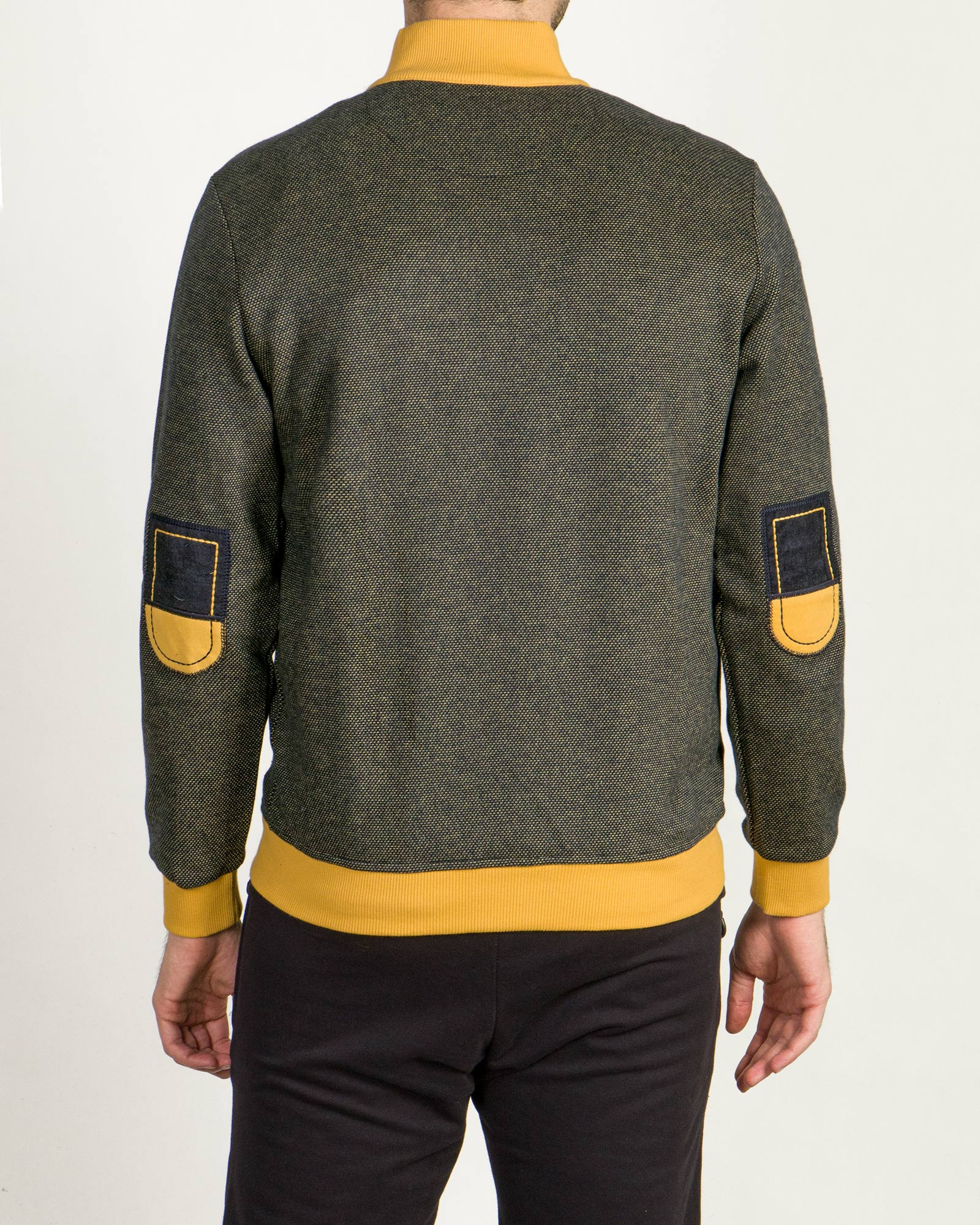 خرید سویشرت آستین بلند مردانه بافت زرد 19313205
