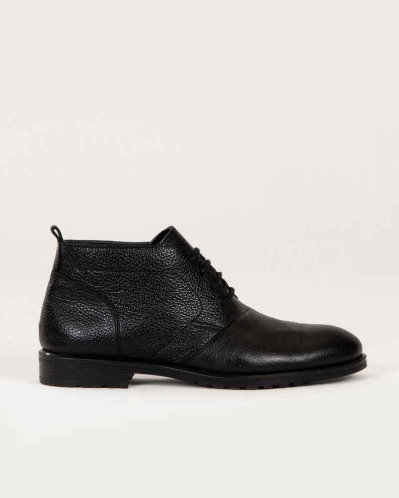 کفش بوت مردانه چرم طبیعی  مشکی 19359107