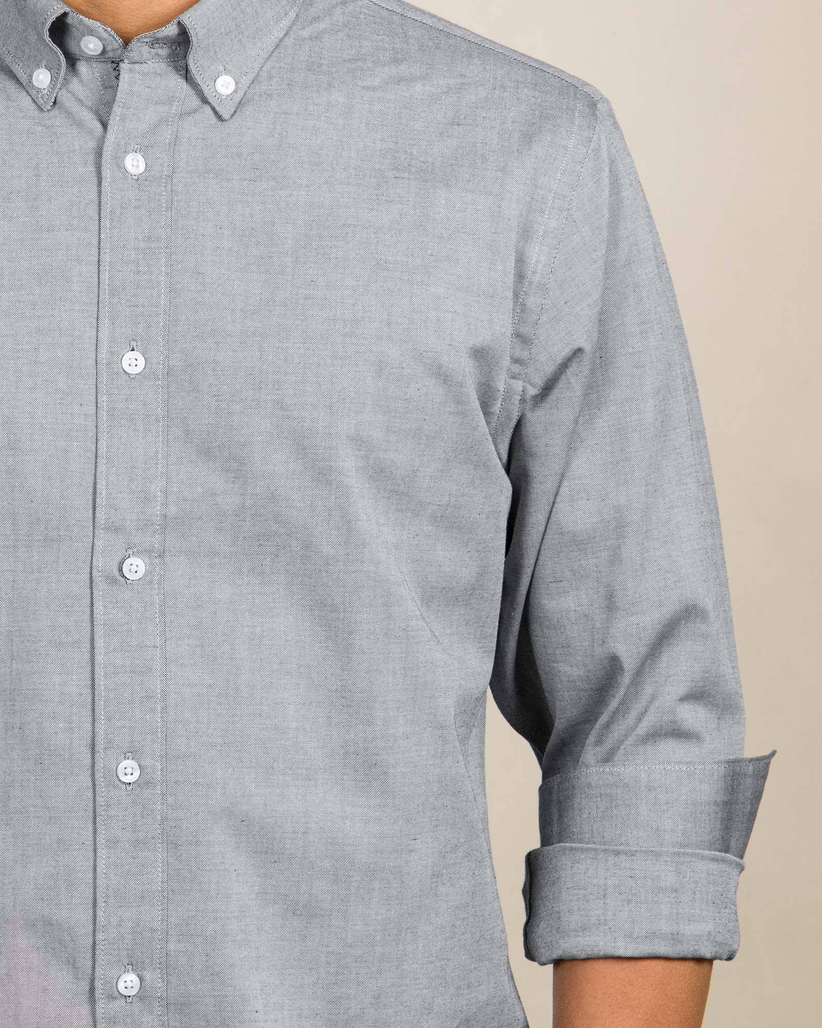 پیراهن آستین بلند ساده خاکستری 19421182