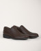 خرید اینترنتی کفش رسمی مردانه بدون بند چرم قهوه ای تیره 18443136