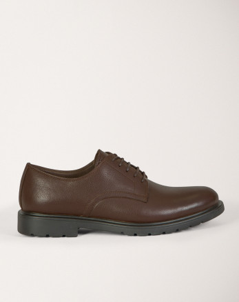 کفش رسمی مردانه چرم طبیعی بندی قهوه ای 19443150