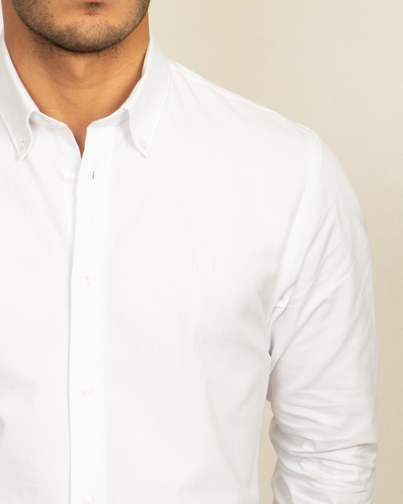 پیراهن شیک مردانه سفید ساده 19421190