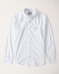 پیراهن آستین بلند ساده مردانه سفید 19421187