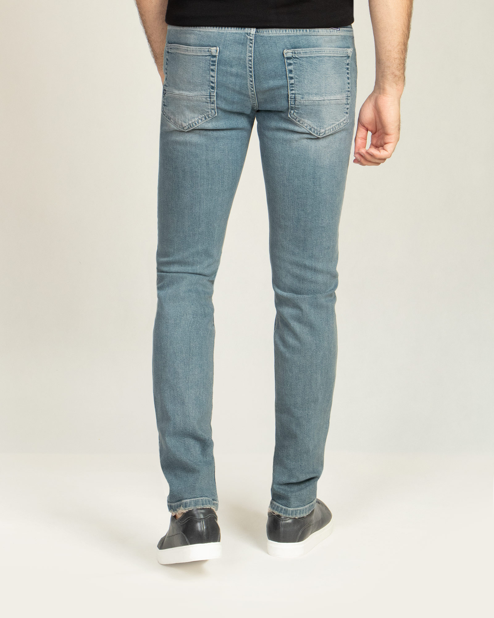 شلوار جین زاپ دار راحت و شیک با برش جذب  آبی روشن 19424507