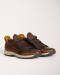 کفش روزمره بنددار با چرم طبیعی  قهوه ای 18344153