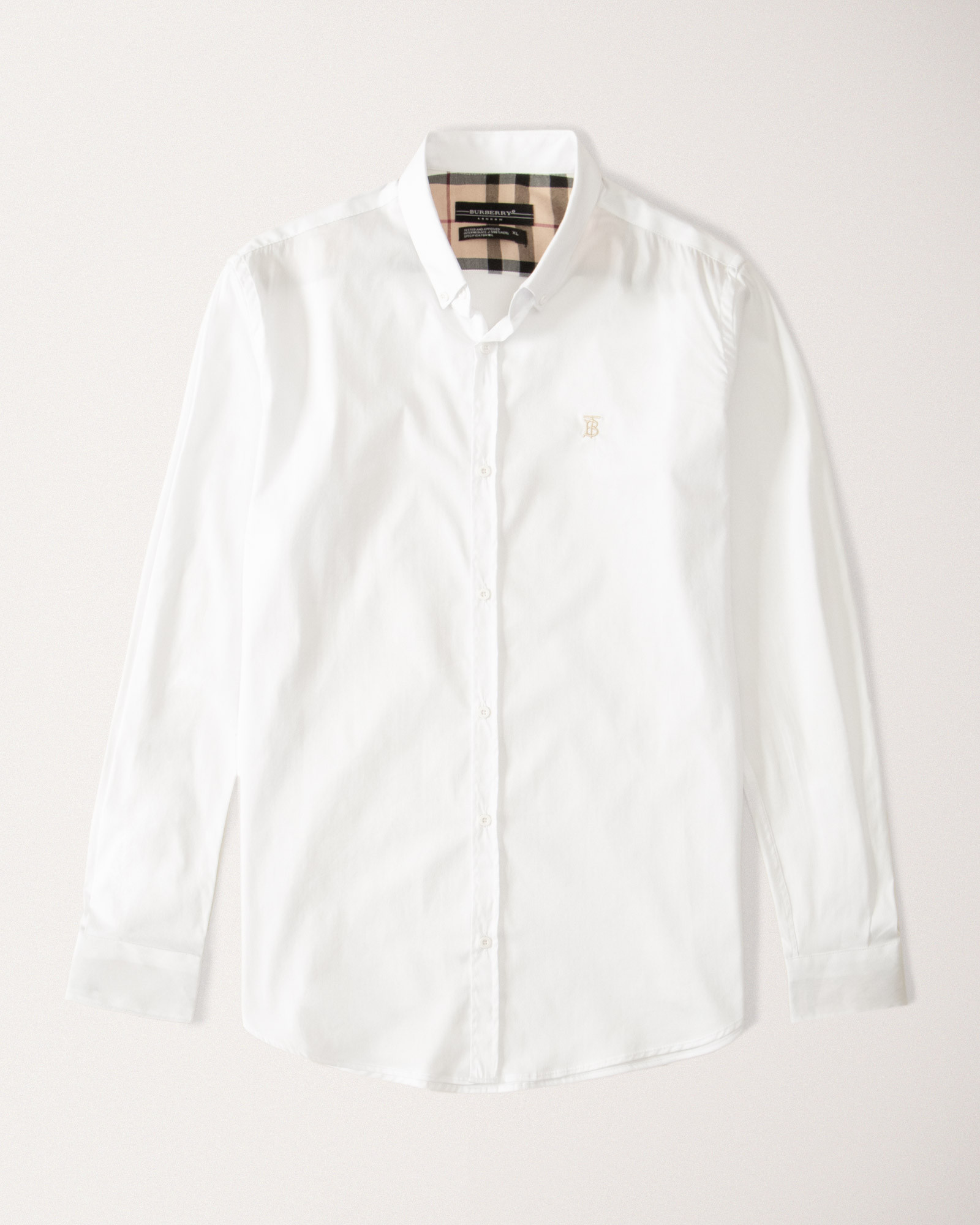 پیراهن آستین بلند ساده سفید  19421193