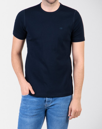 خرید اینترنتی تیشرت آستین کوتاه مردانه ساده سرمه ای 20195102