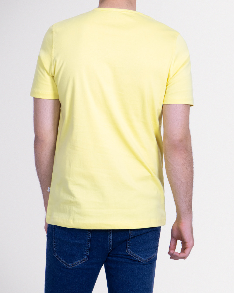خرید تیشرت آستین کوتاه مردانه ساده لیمویی 20195102
