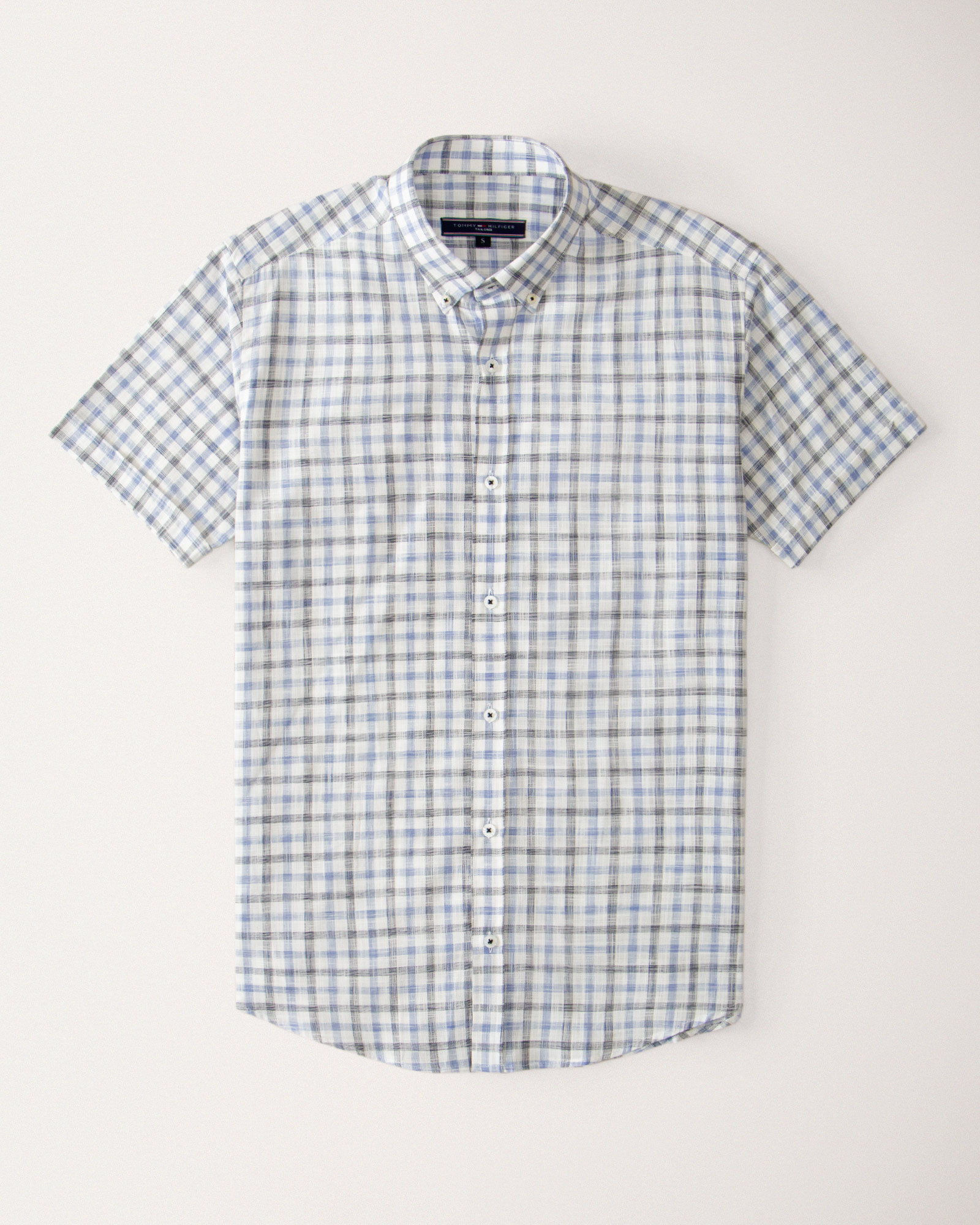 پیراهن آستین کوتاه مردانه آبی روشن 20123200