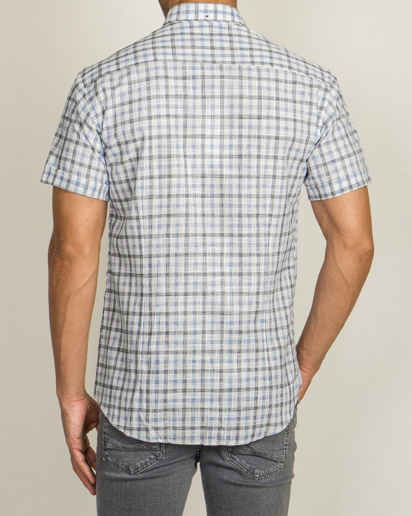خرید پیراهن آستین کوتاه مردانه آبی روشن 20123200