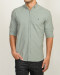 خرید اینترنتی پیراهن آستین بلند مردانه ساده سبز سدری 20121202