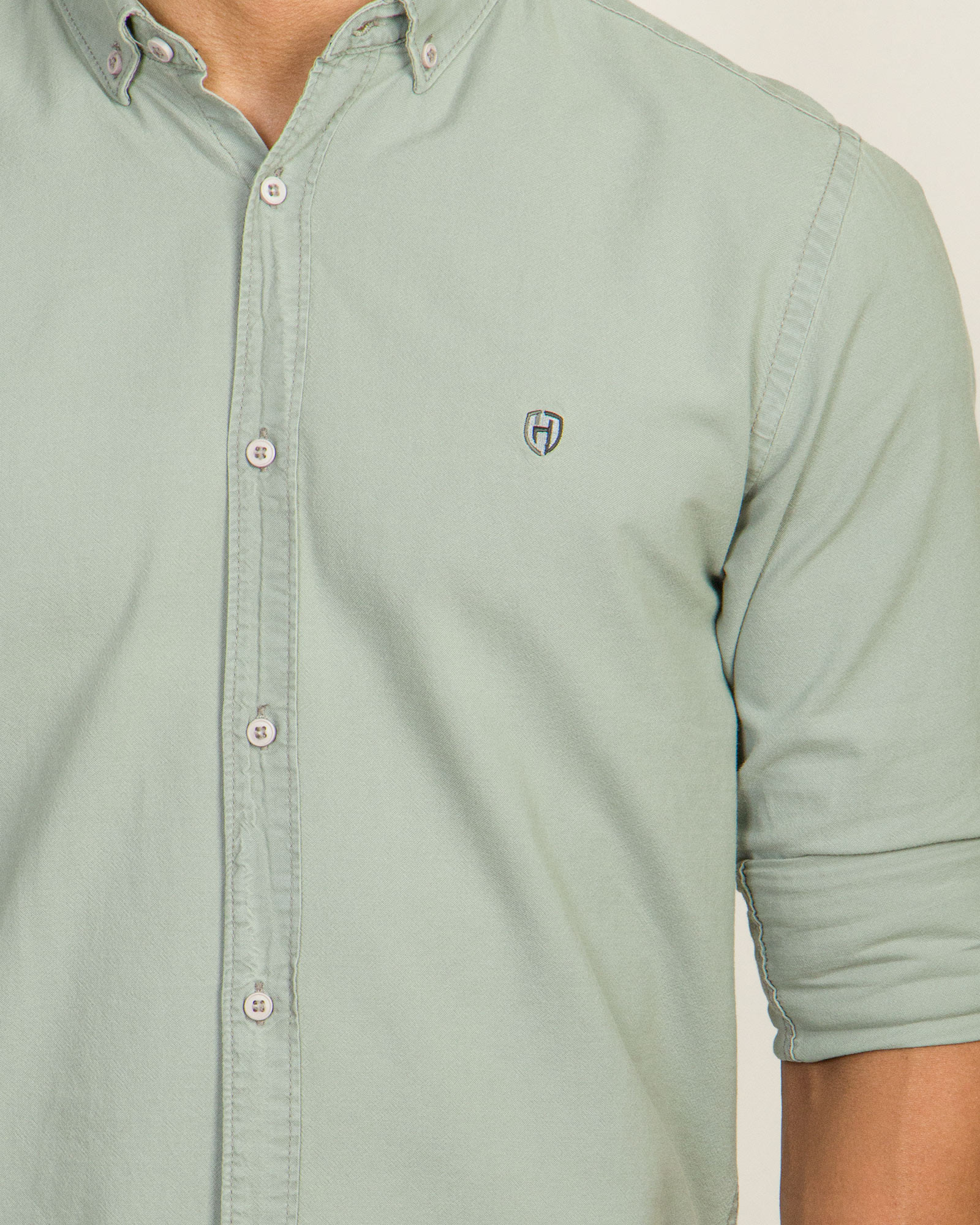 پیراهن آستین بلند ساده سبز سدری 20121202
