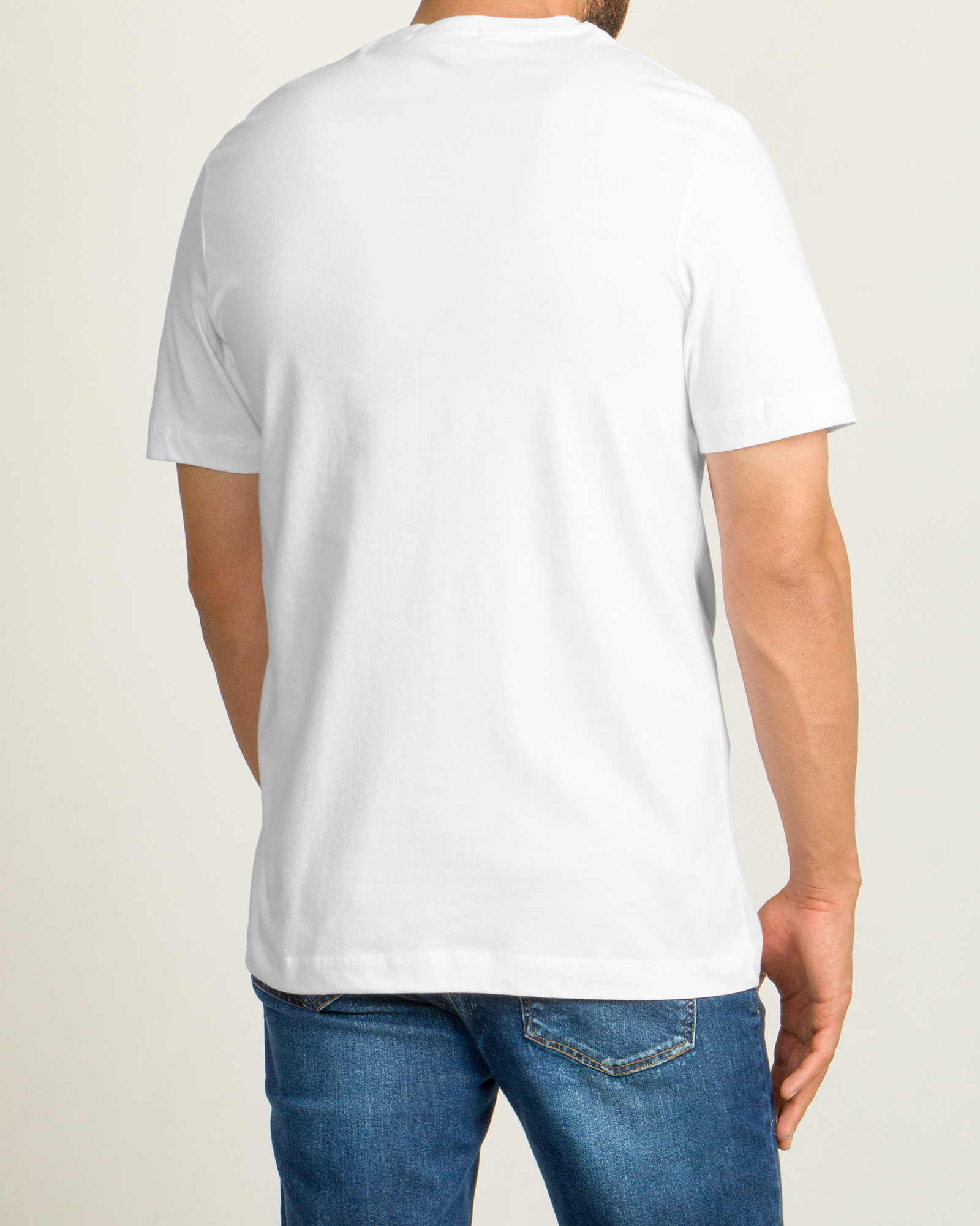 خرید تیشرت آستین کوتاه مردانه چاپ برجسته سفید 20196127