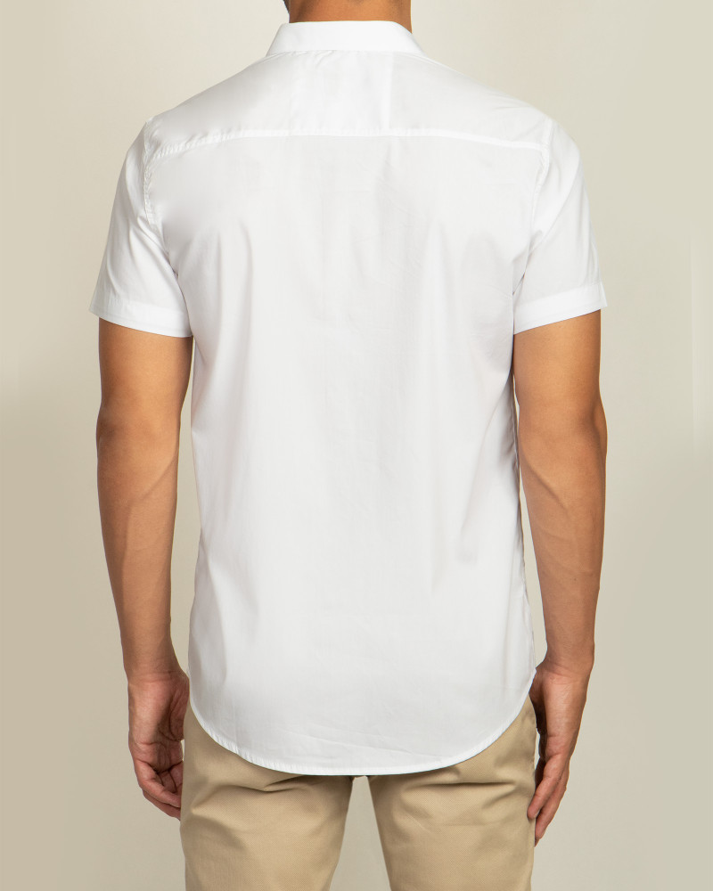 خرید اینترنتی پیراهن مردانه آستین کوتاه سفید  20222221