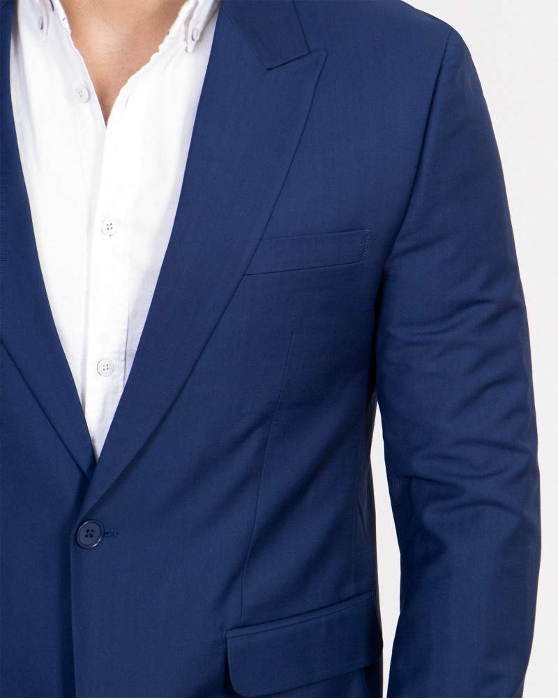 خرید اینترنتی کت تک مردانه رسمی تک دکمه سرمه ای  18446162